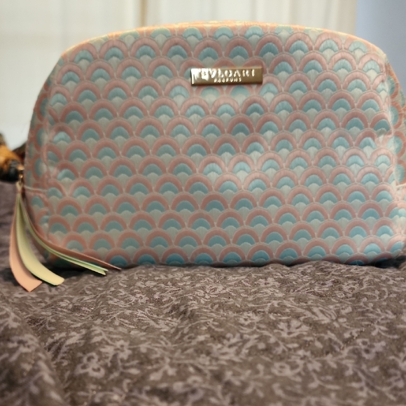 BVLGARI Other - BVLGARI PARFUMS Blue and Pink Cosmetic Bag